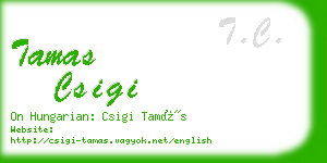 tamas csigi business card